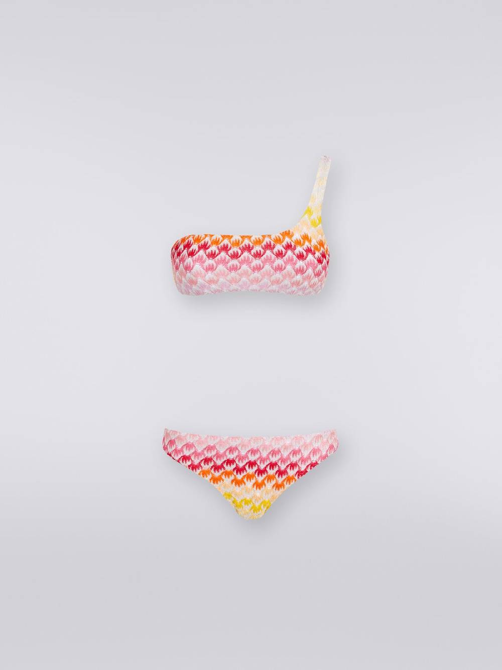 Missoni Bikini monospalla effetto pizzo dégradé con lurex Esporta salva