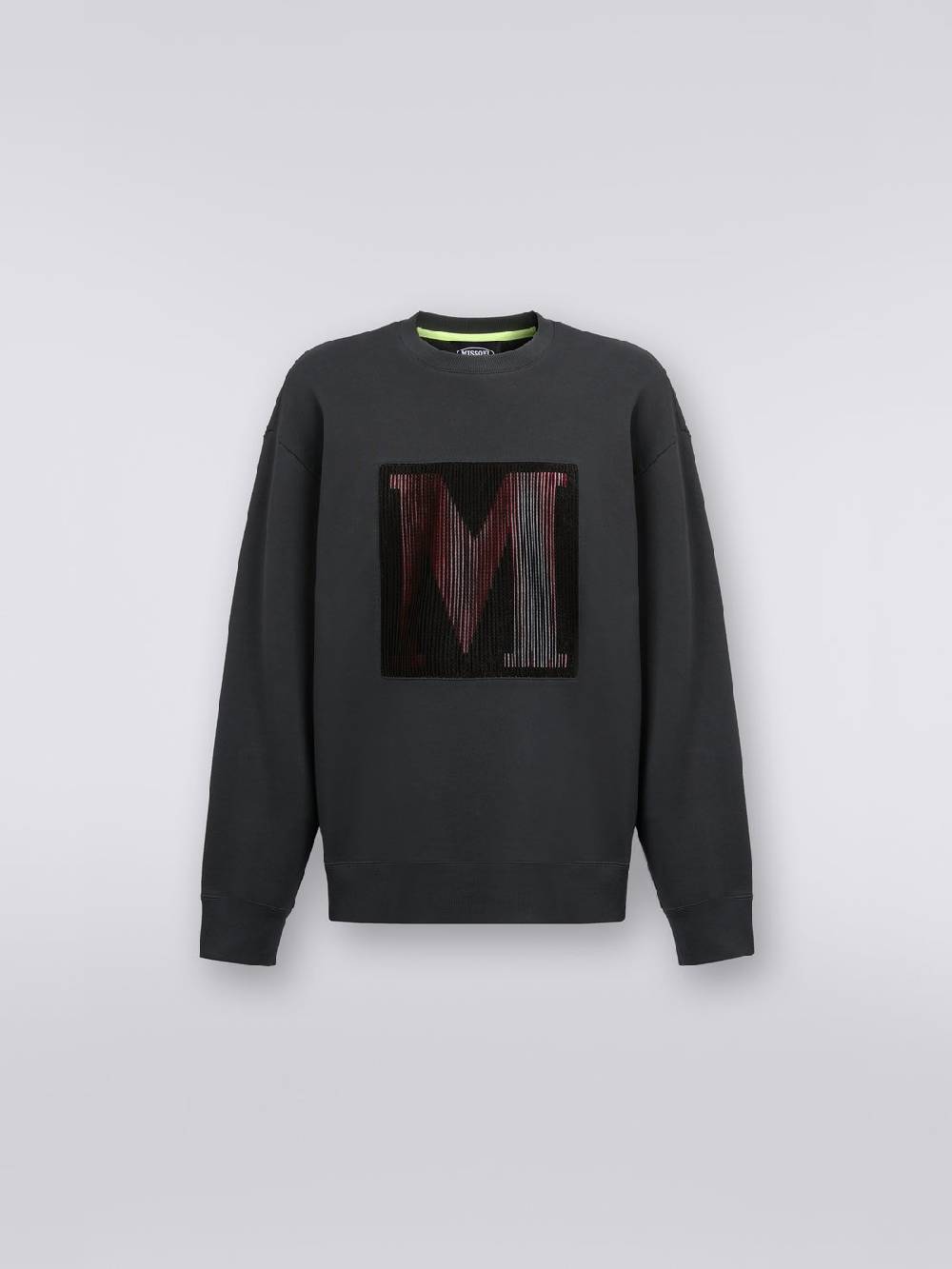 Missoni Felpa girocollo in cotone con macro-logo in collaborazione con Mike Maignan