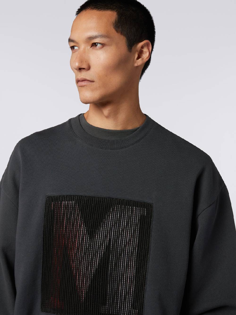 Missoni Felpa girocollo in cotone con macro-logo in collaborazione con Mike Maignan Black Friday Prezzi