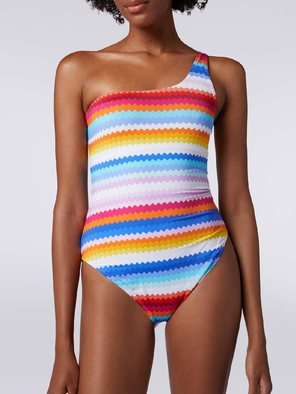 Missoni Costume intero monospalla stampa zig zag Duty-free