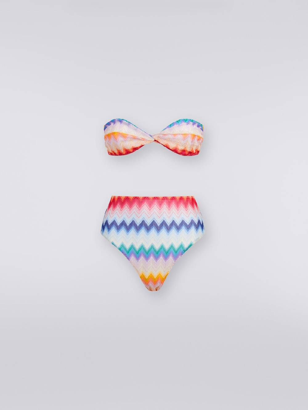 Missoni Bikini con slip a vita alta in tessuto stampa zig zag 50% di sconto per tempo limitato