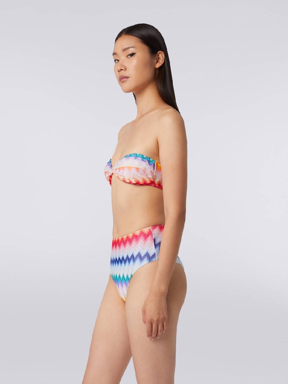 Missoni Bikini con slip a vita alta in tessuto stampa zig zag 50% di sconto per tempo limitato