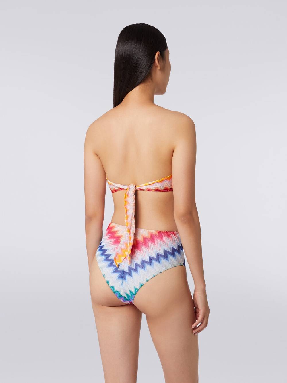 Missoni Bikini con slip a vita alta in tessuto stampa zig zag 50% di sconto per tempo limitato