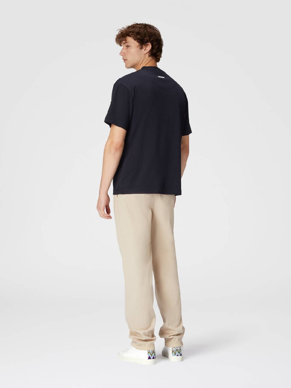 Missoni T-shirt in jersey di cotone con ricamo zig zag Nuovo