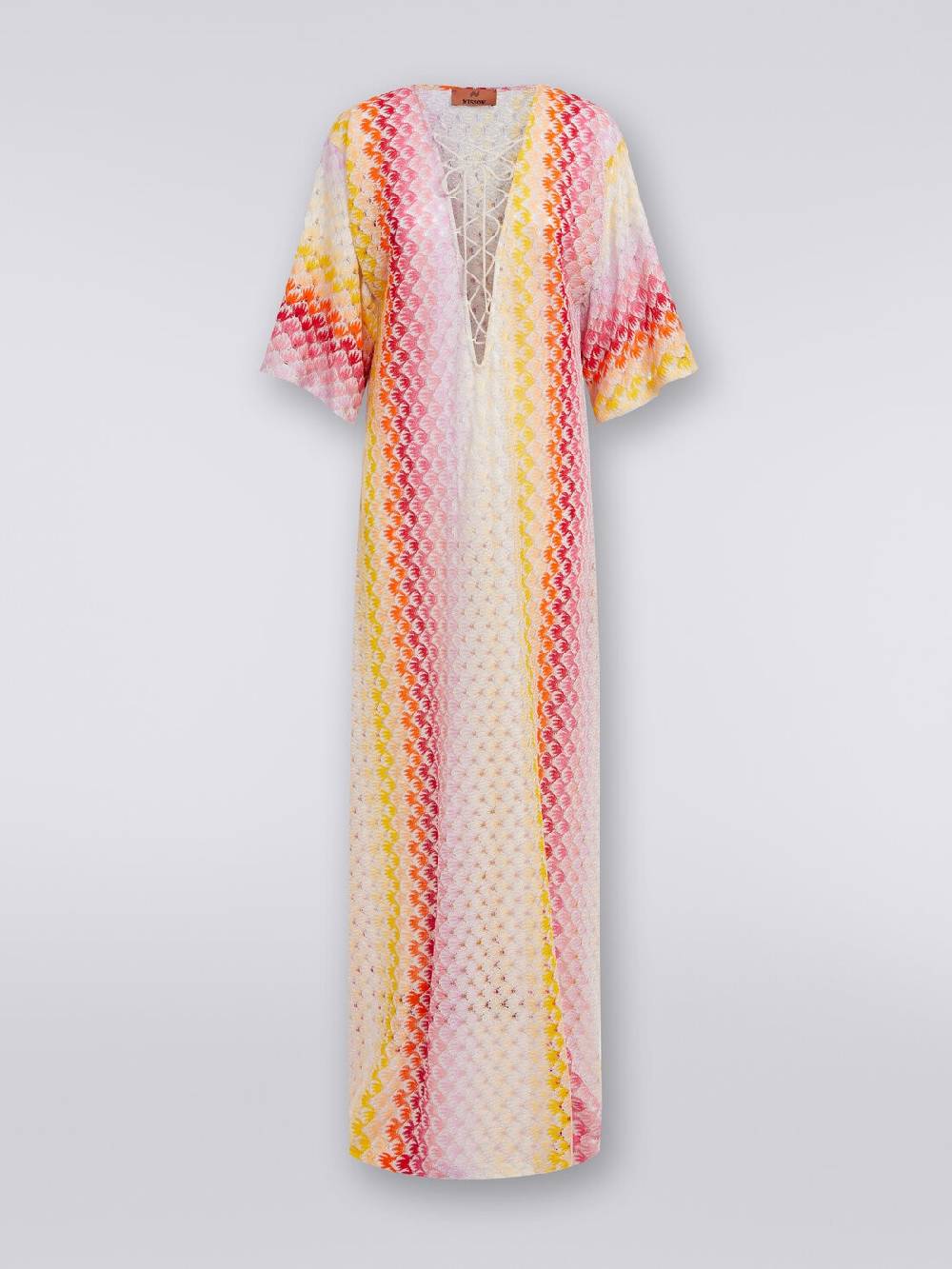Missoni Caftano copricostume lungo effetto pizzo dégradé con lurex Promozione