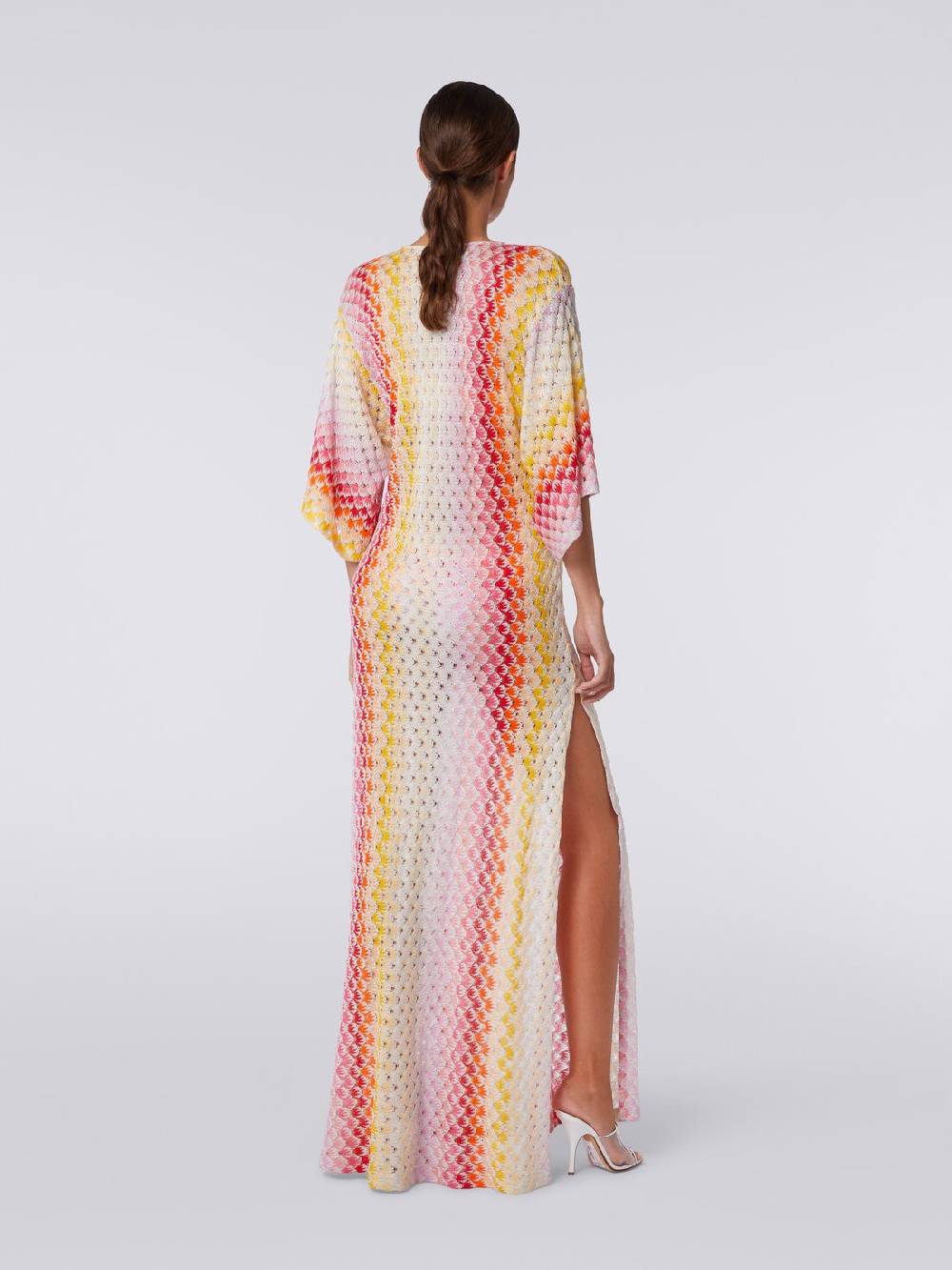 Missoni Caftano copricostume lungo effetto pizzo dégradé con lurex Promozione