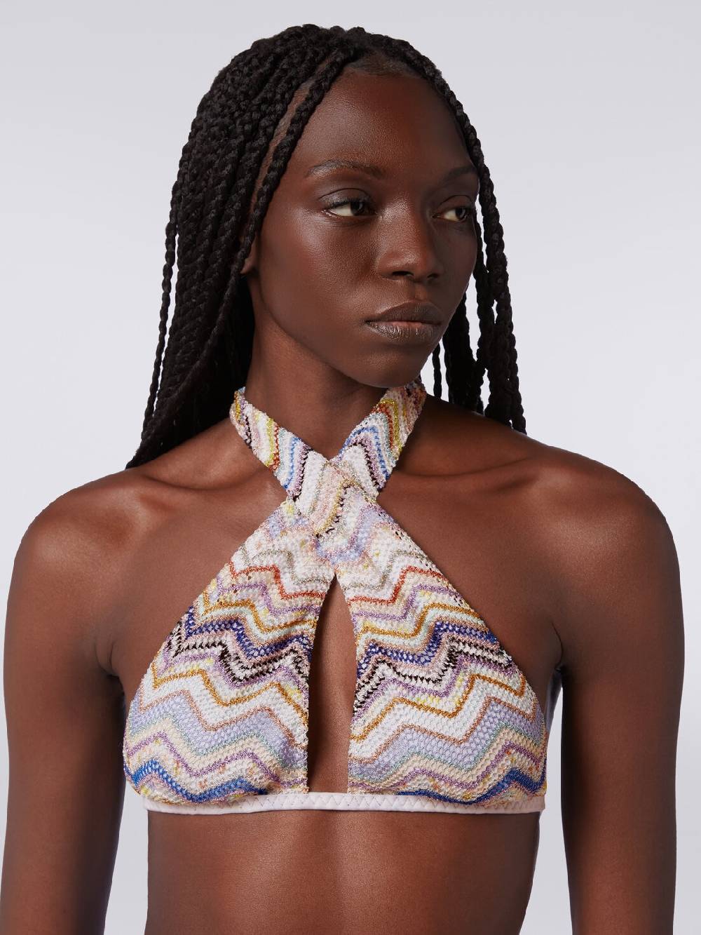 Missoni Bikini in crochet con lurex e slip a vita alta Pezzi Unici