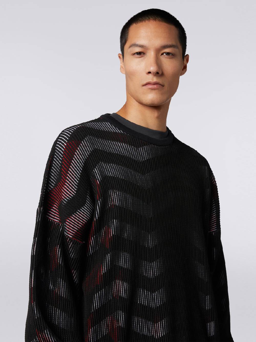 Missoni Maglione girocollo in misto cotone chevron in collaborazione con Mike Maignan Consegna Veloce
