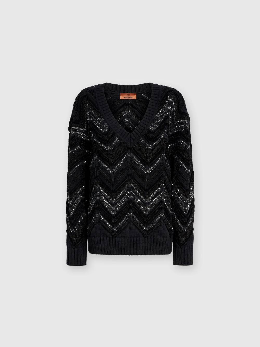 Missoni Pullover oversize con motivo zig zag e paillettes Promozione Limitata