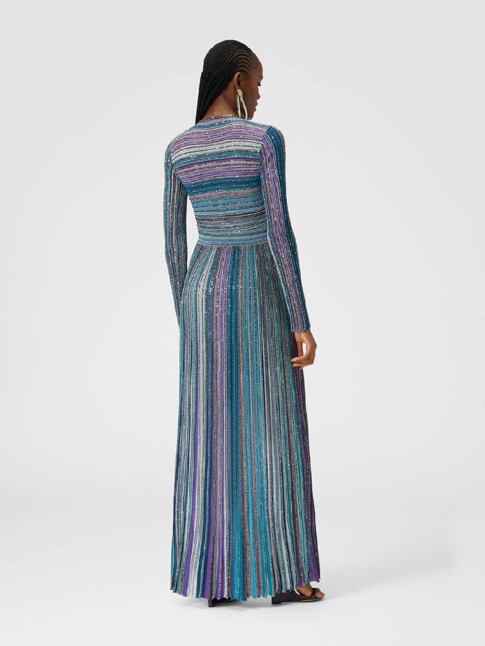 Missoni Abito lungo in maglia plissée lamé Affare Del Giorno