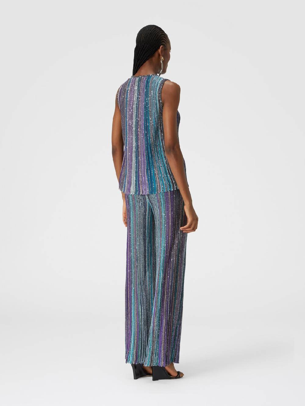 Missoni Pantapalazzo a costine con paillettes Prezzo Ridotto