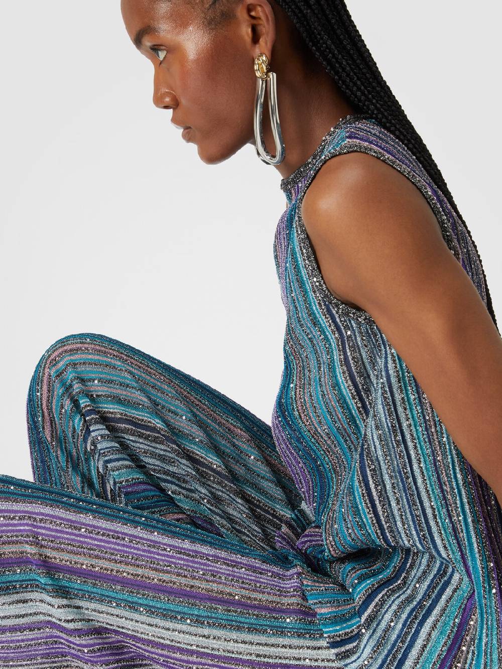Missoni Pantapalazzo a costine con paillettes Prezzo Ridotto