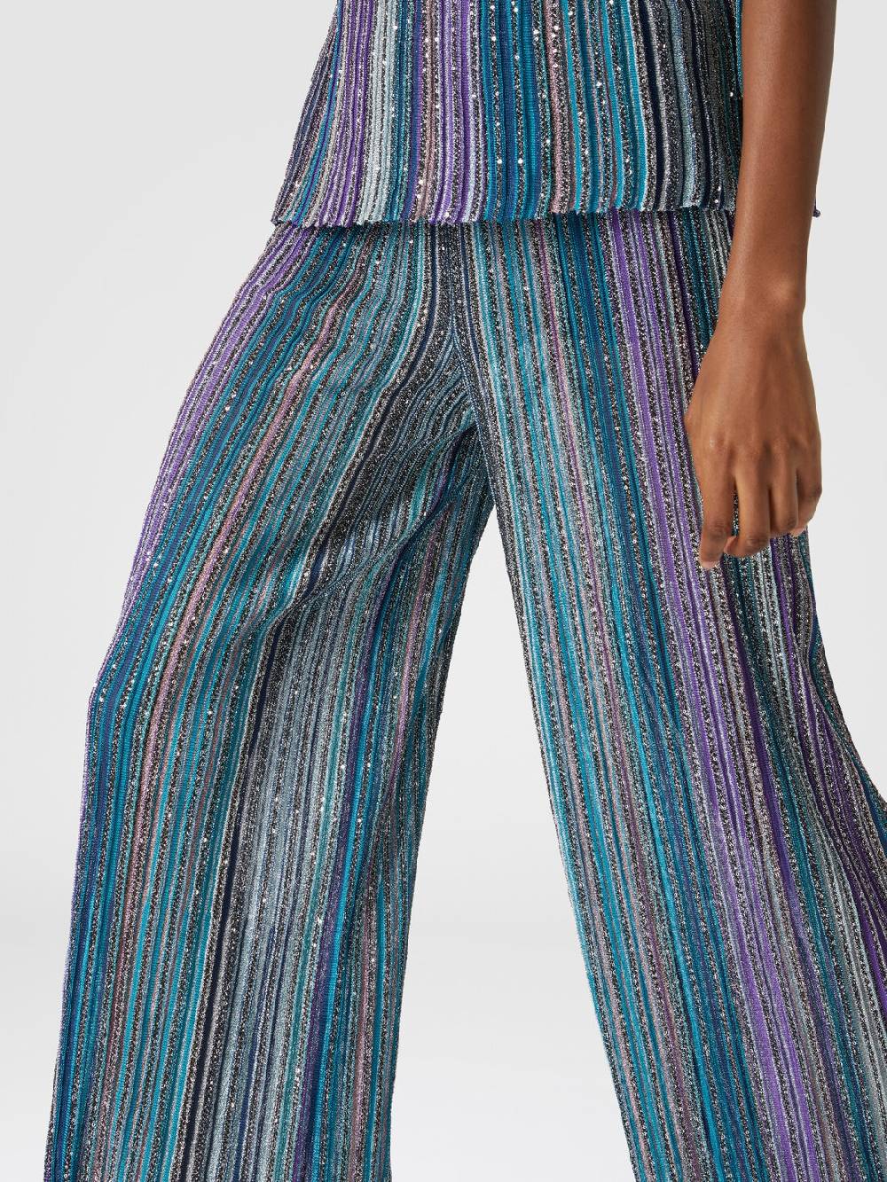Missoni Pantapalazzo a costine con paillettes Prezzo Ridotto