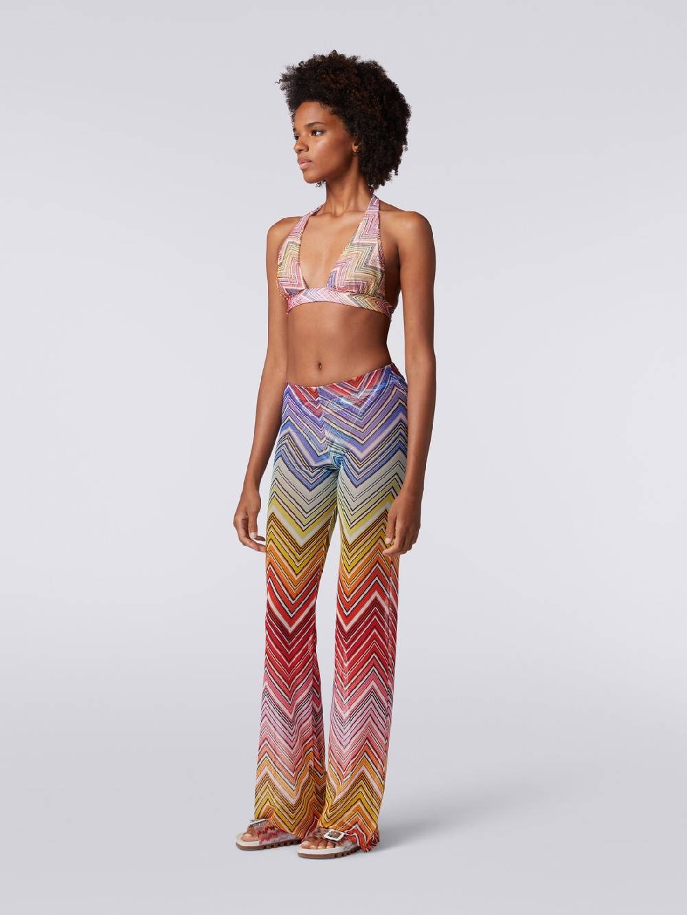 Missoni Pantaloni copricostume in tulle stampa zig zag Convenienza