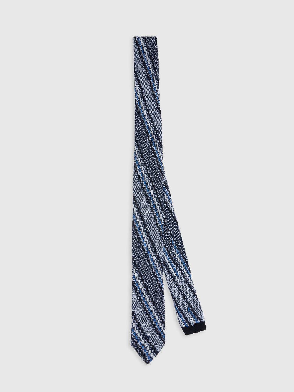 Missoni Cravatta in cotone e lino con ricami Presa