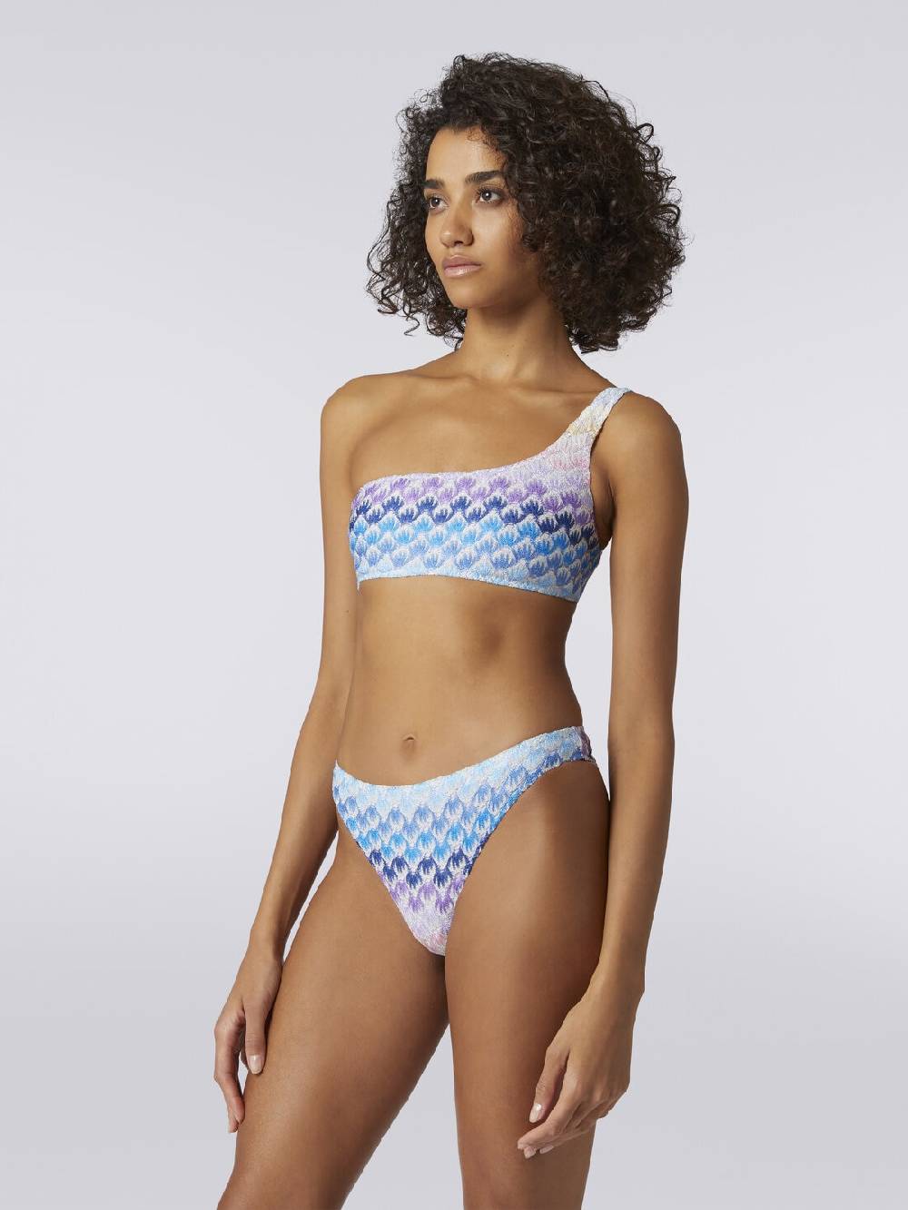 Missoni Bikini monospalla effetto pizzo dégradé con lurex Outlet