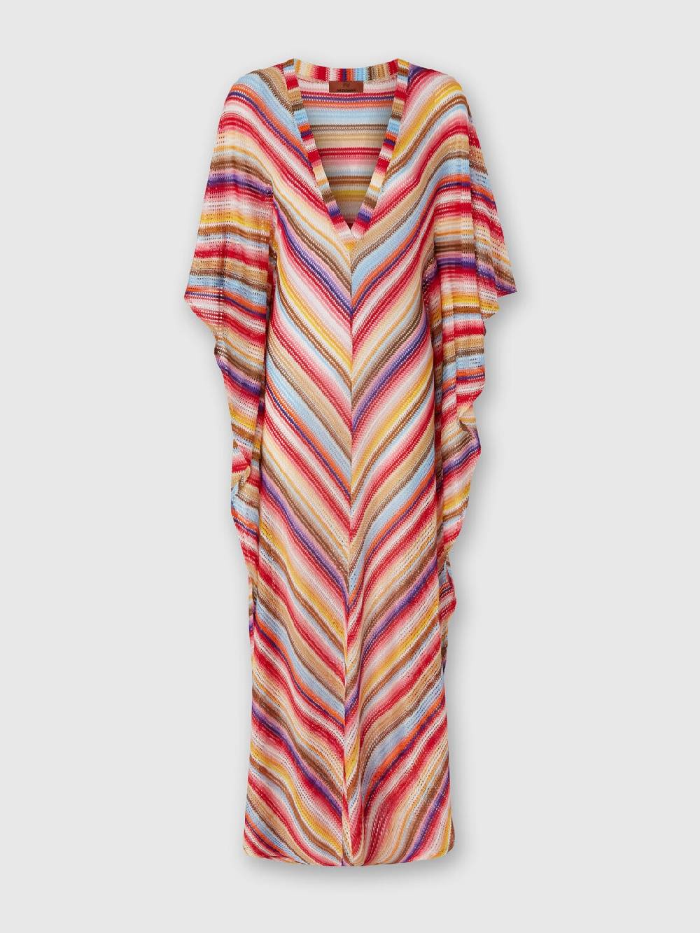 Missoni Caftano copricostume lungo in crochet rigato In Vendita