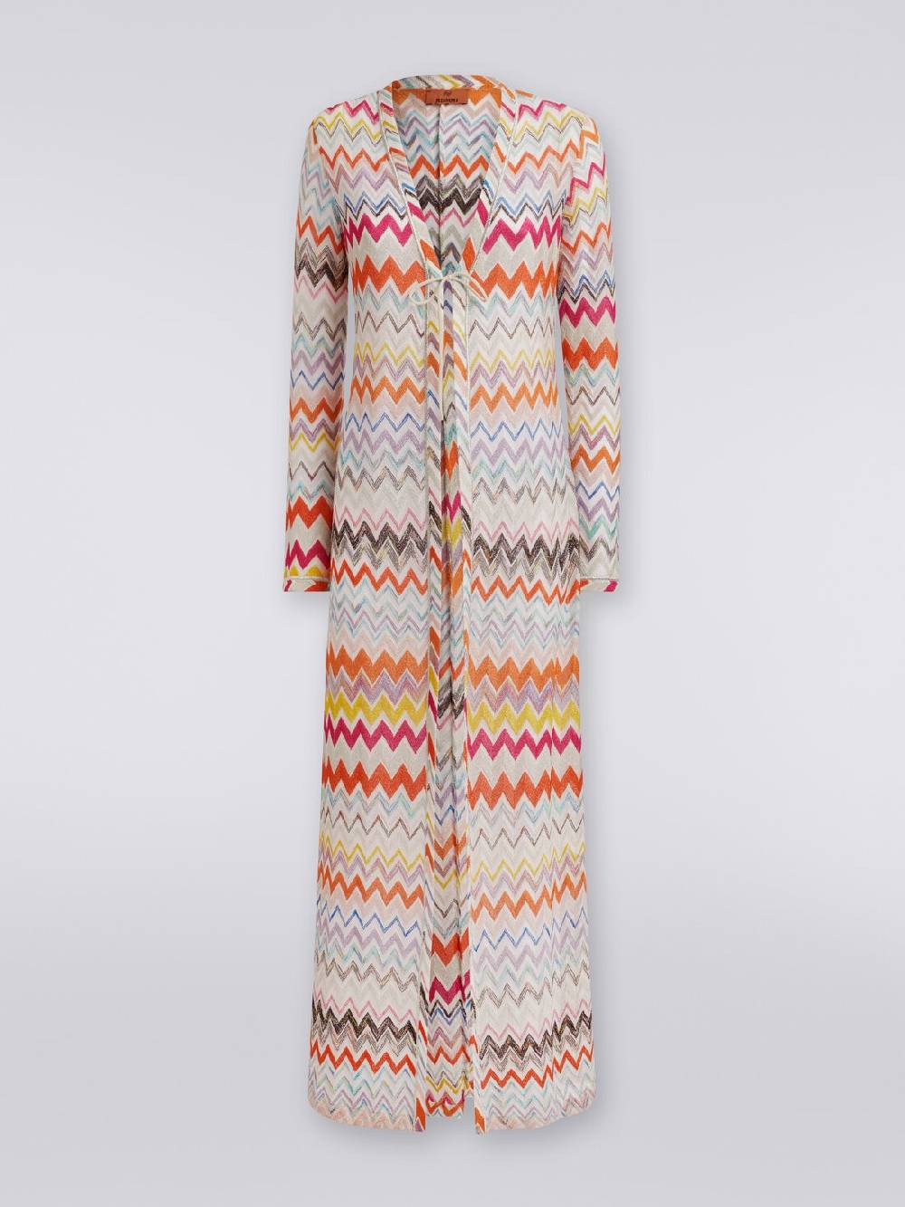 Missoni Cardigan copricostume lungo con motivo zig zag e lurex Hotsell