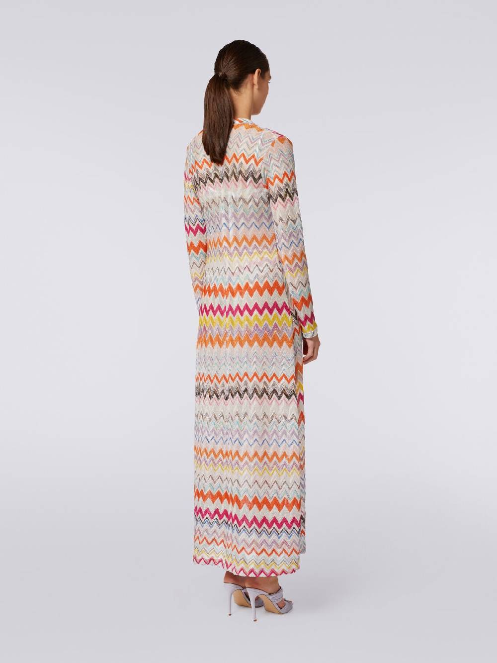 Missoni Cardigan copricostume lungo con motivo zig zag e lurex Hotsell