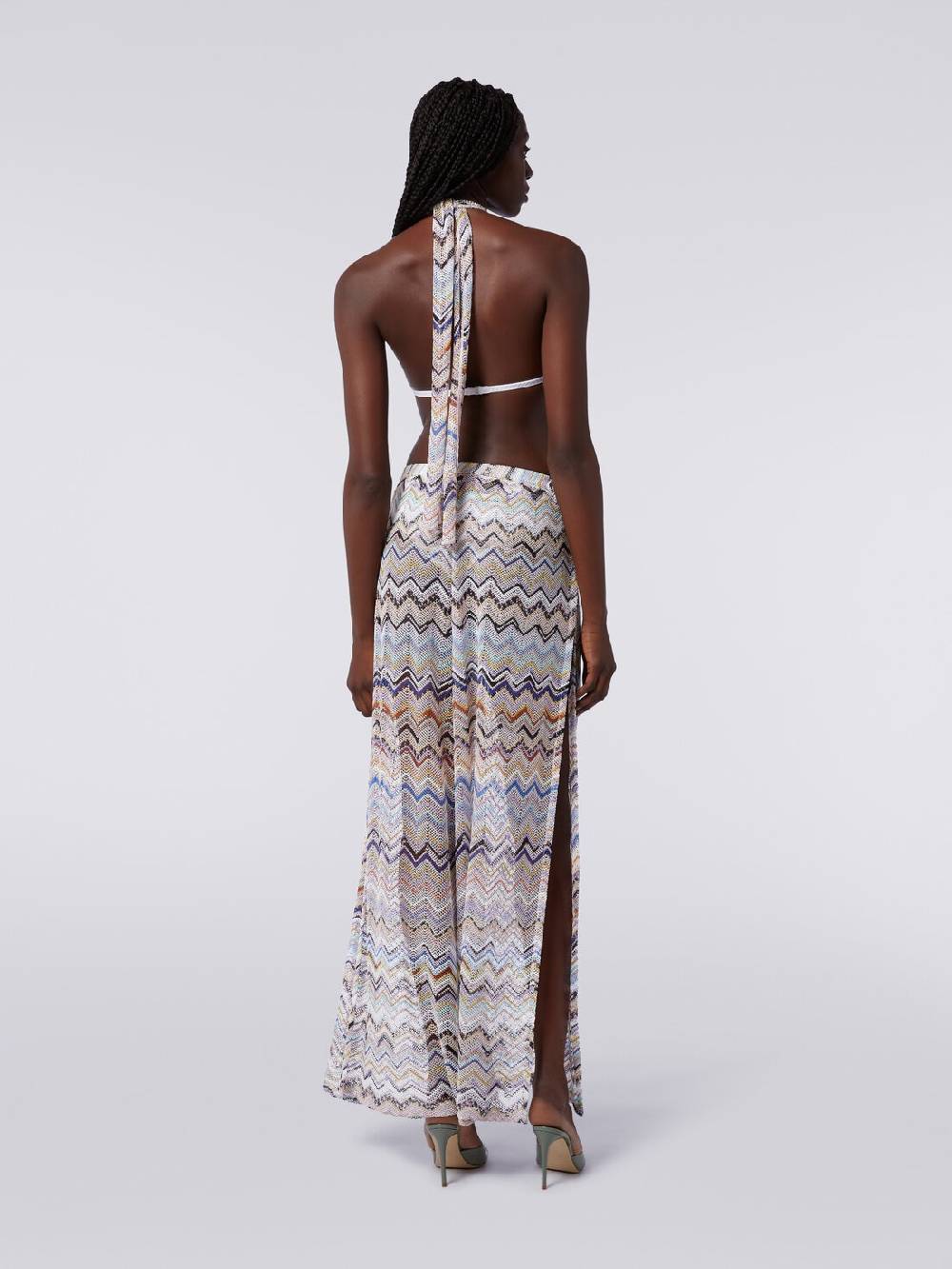 Missoni Pantaloni in maglia di viscosa a rete zig zag con lurex Vendita Calda
