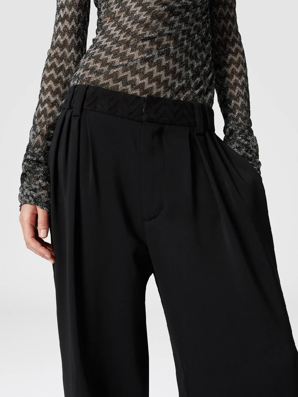 Missoni Pantaloni classici in viscosa con inserto chevron I Più Venduti