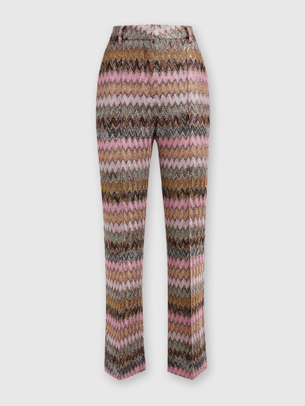 Missoni Pantaloni crop in misto viscosa zig zag lamé Vendite Flash