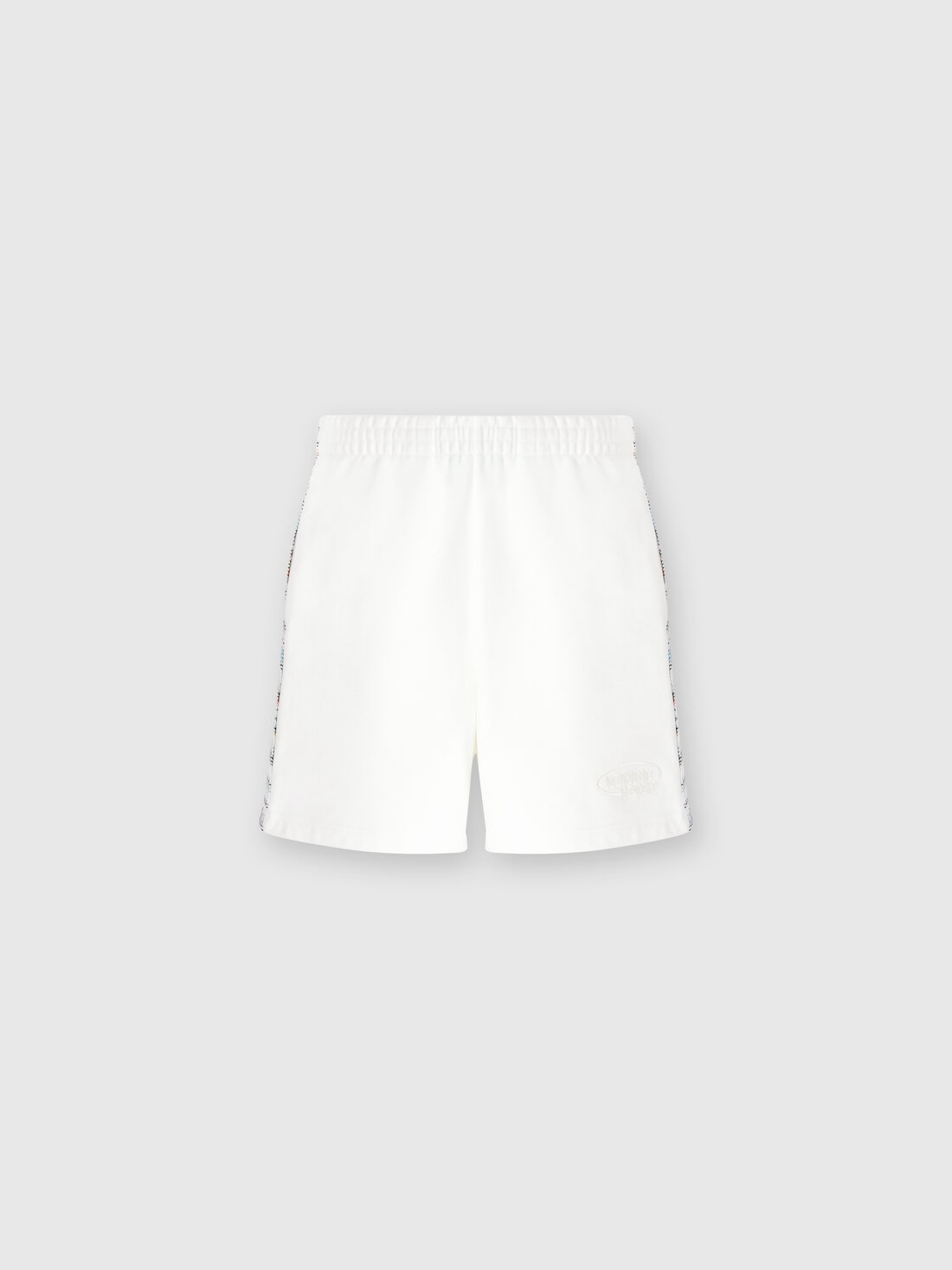 Missoni Shorts in felpa di cotone con logo e bande laterali in maglia In Saldo