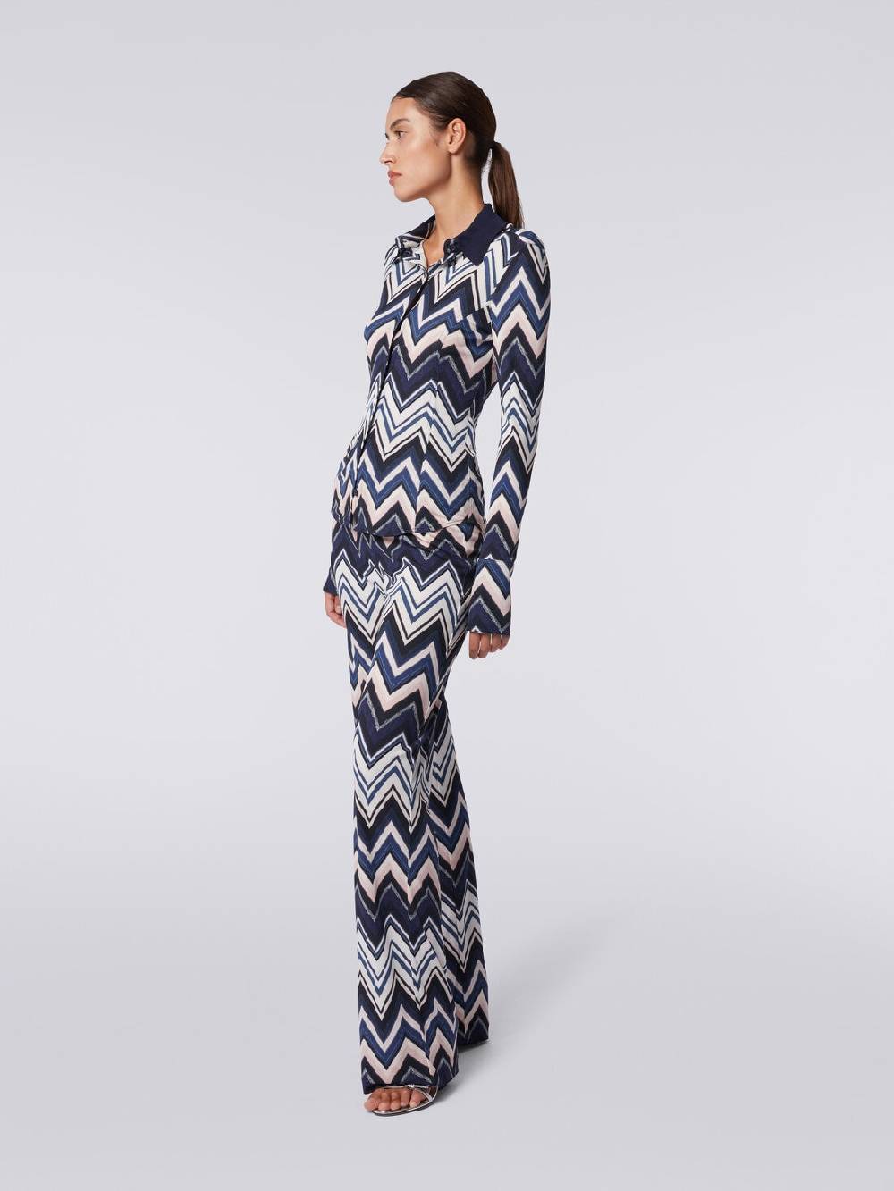 Missoni Pantaloni in viscosa con stampa zig zag Nuova