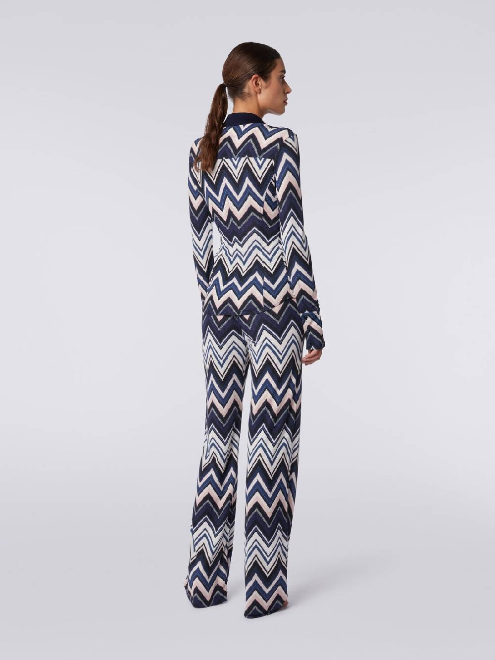 Missoni Pantaloni in viscosa con stampa zig zag Nuova