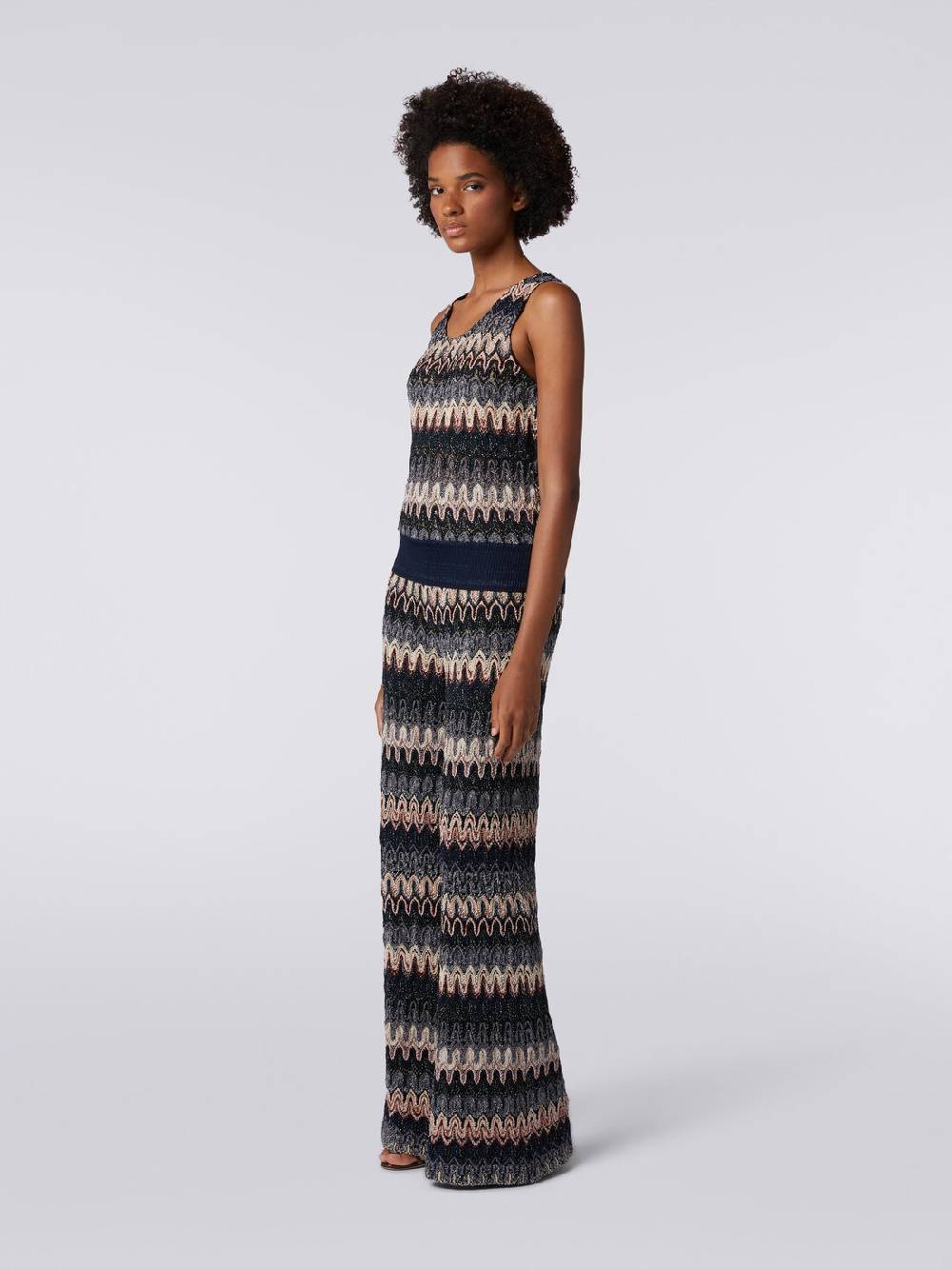 Missoni Pantaloni in misto viscosa lamé a onde effetto pizzo Spedizione gratuita