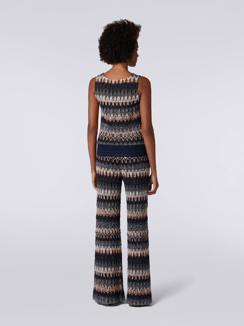 Missoni Pantaloni in misto viscosa lamé a onde effetto pizzo Spedizione gratuita