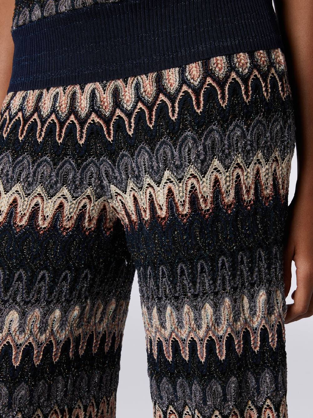 Missoni Pantaloni in misto viscosa lamé a onde effetto pizzo Spedizione gratuita