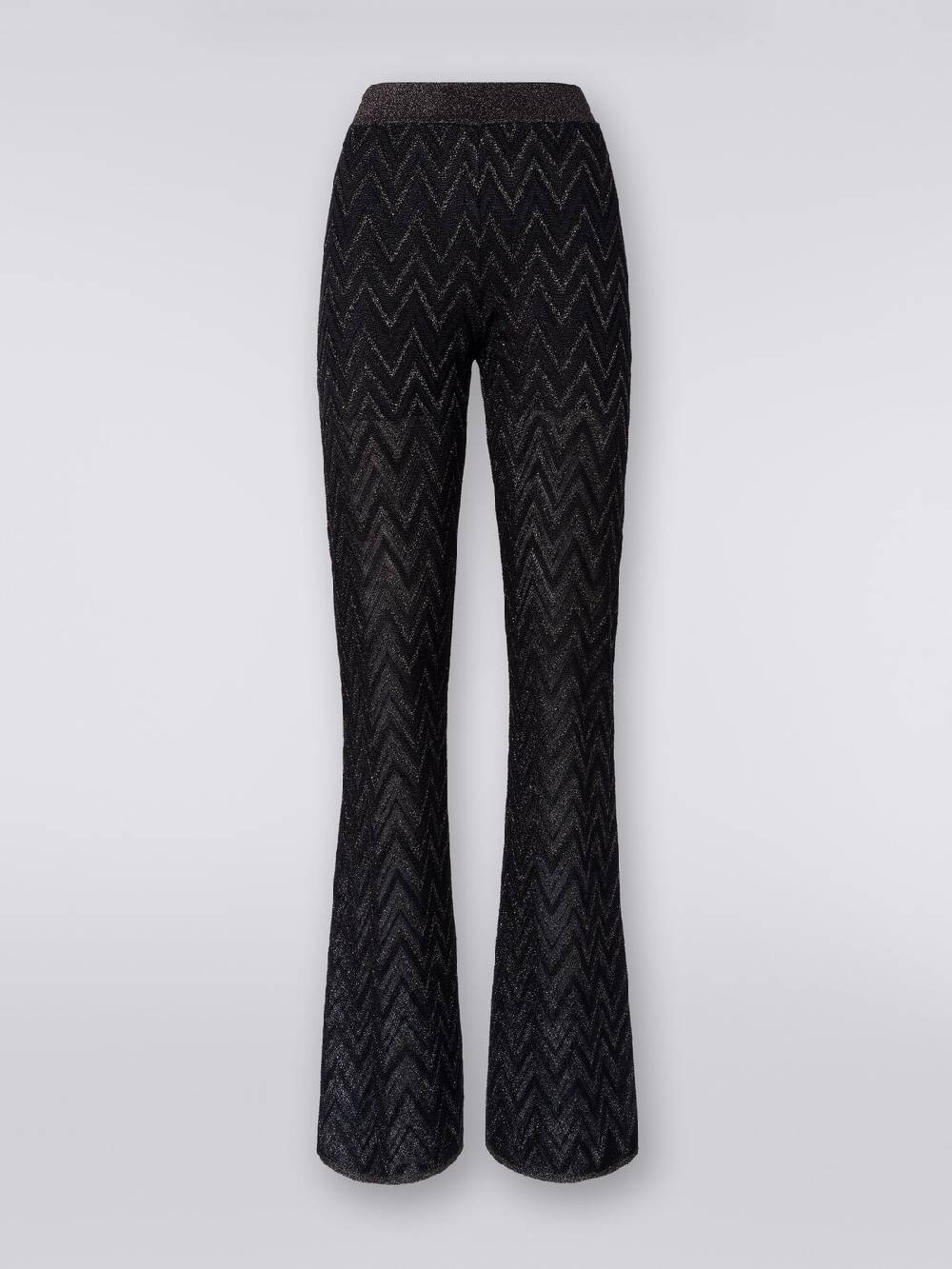 Missoni Pantaloni in maglia di viscosa zig zag con lurex Prezzo di fabbrica