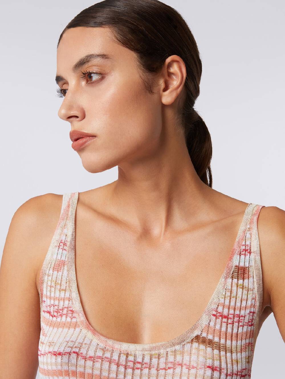 Missoni Canottiera in viscosa a costine fiammata Offerta Anniversario