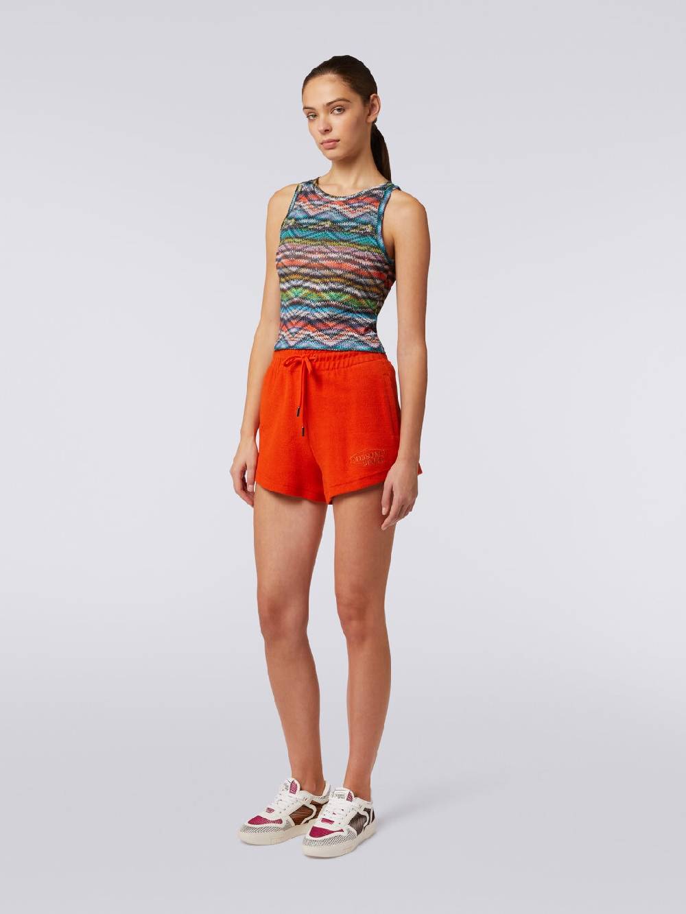 Missoni Top in nylon stretch stampato Vendita calda