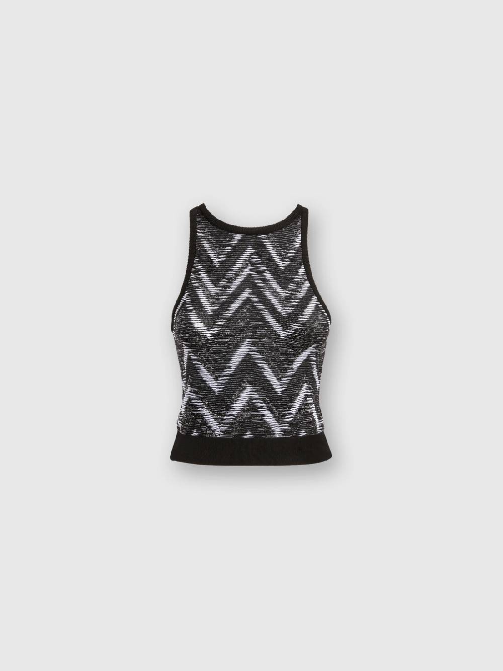 Missoni Top in maglia chevron con logo Offerta migliore