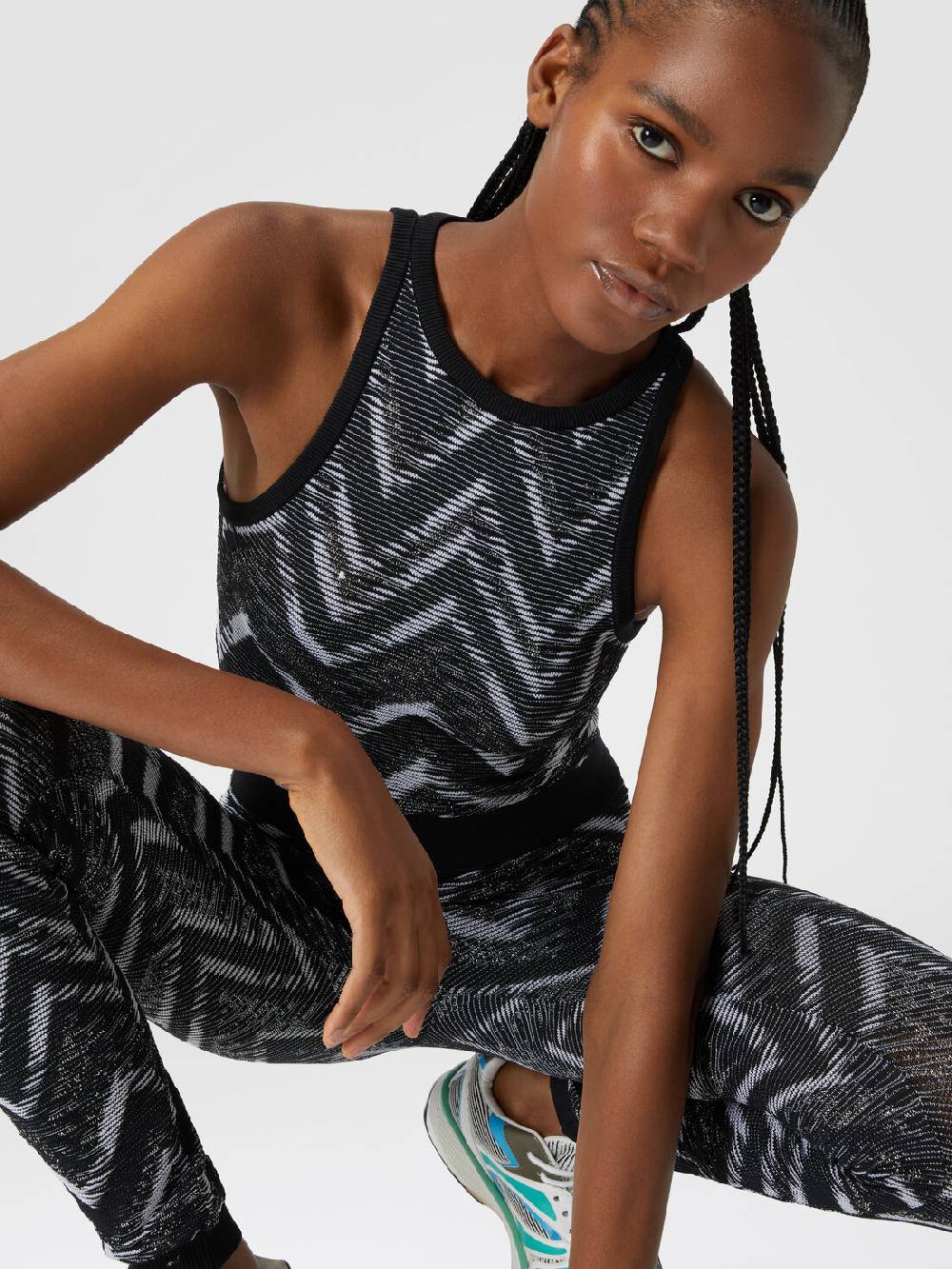 Missoni Top in maglia chevron con logo Offerta migliore