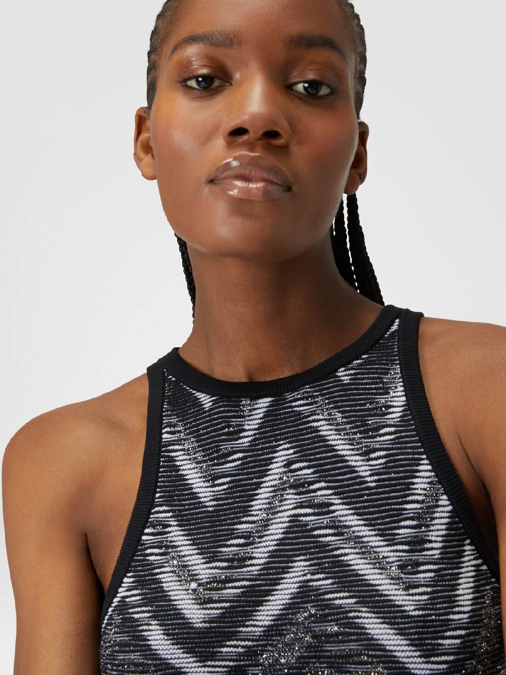 Missoni Top in maglia chevron con logo Offerta migliore