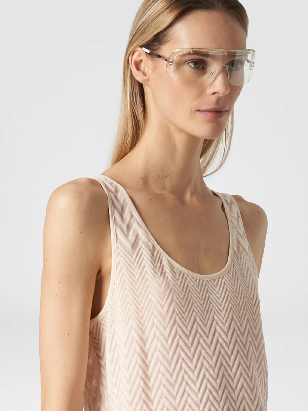 Missoni Canottiera in maglia di viscosa e cotone zig zag Latest fashion