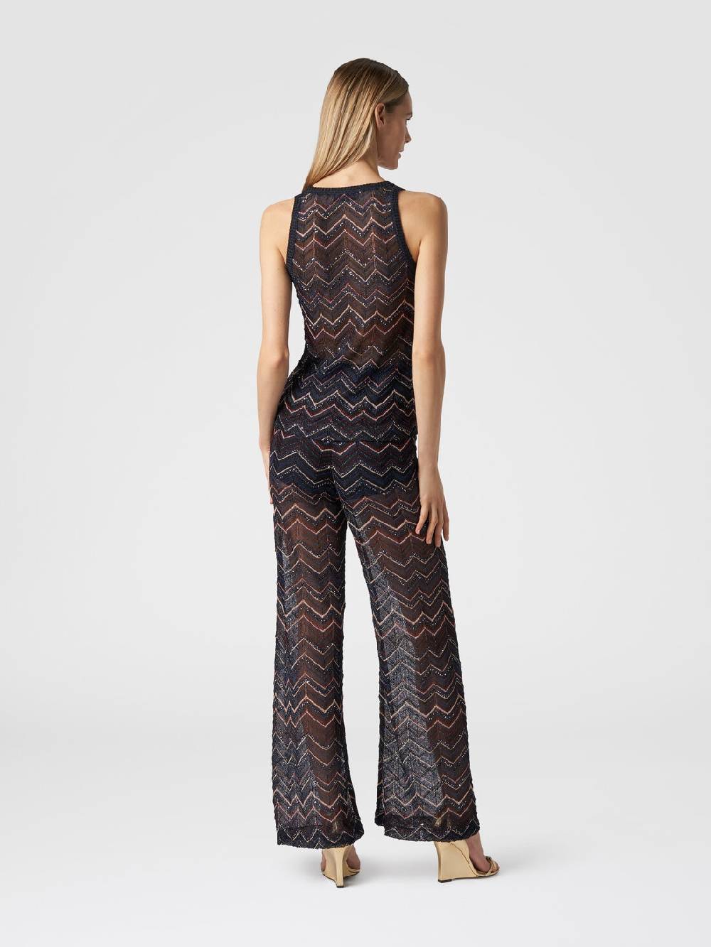 Missoni Canottiera in maglia zig zag con lurex e paillettes Offerta temporanea