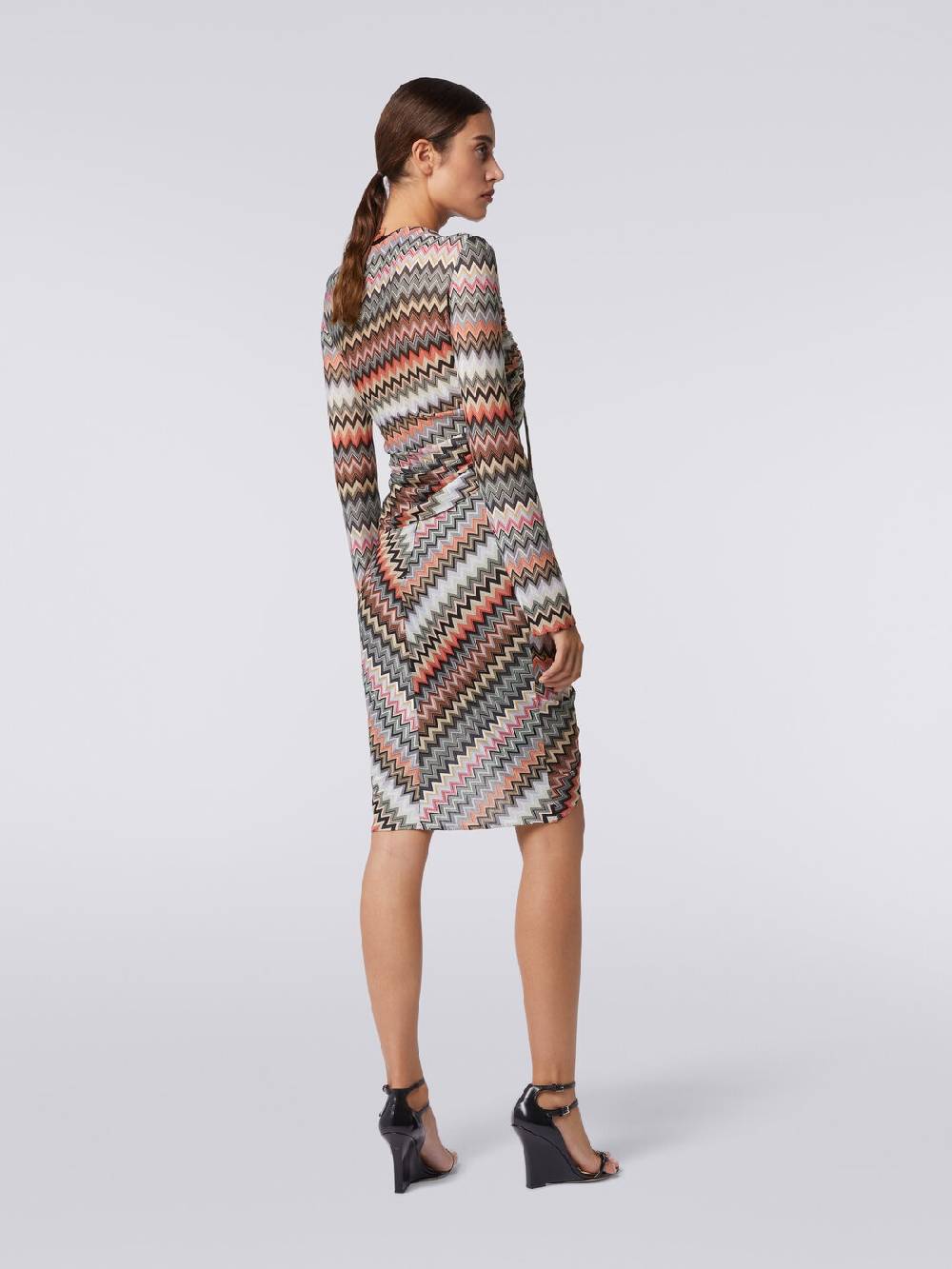 Missoni Top a maniche lunghe zig zag con arricciatura e dettaglio cut-out Offerte esclusive