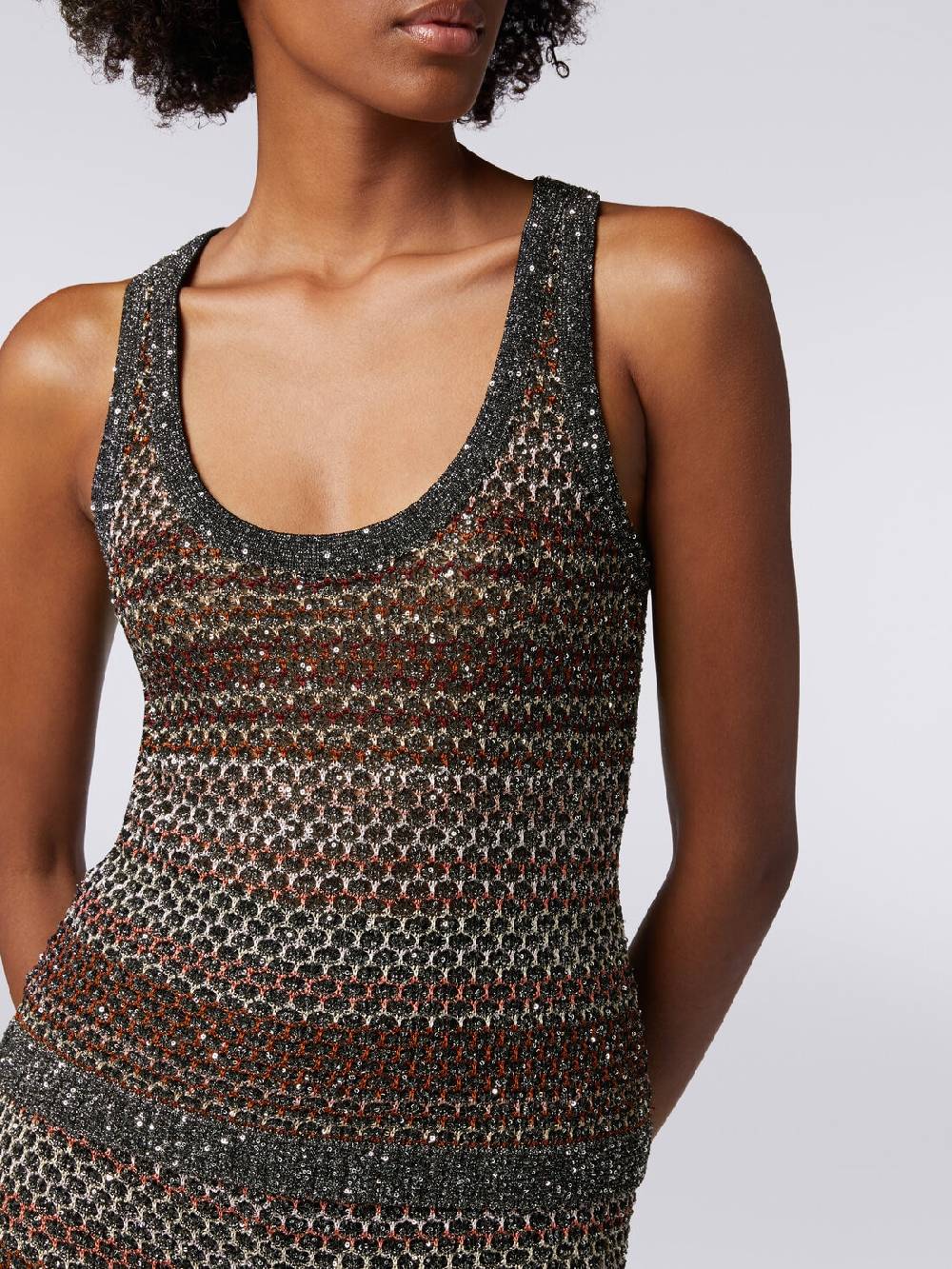 Missoni Canottiera in maglia a rete con applicazione di paillettes Lightning offer