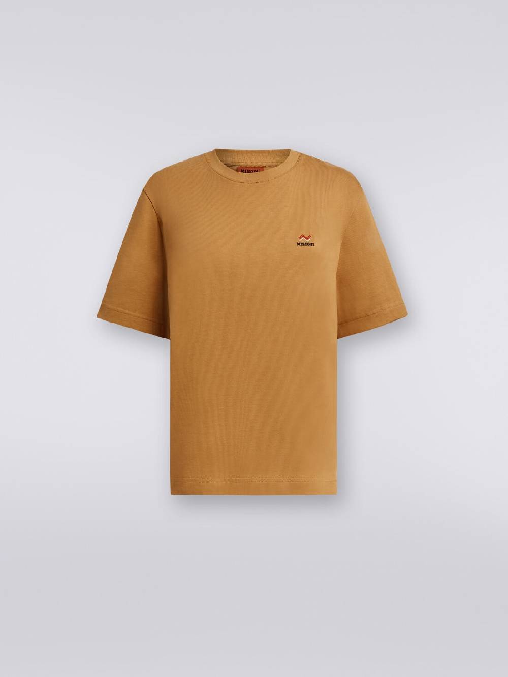 Missoni T-shirt girocollo in cotone con ricamo e logo