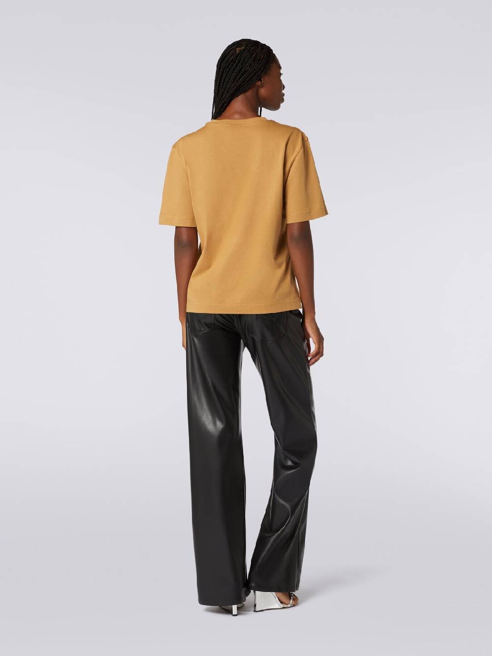 Missoni T-shirt girocollo in cotone con ricamo e logo Grandi sconti