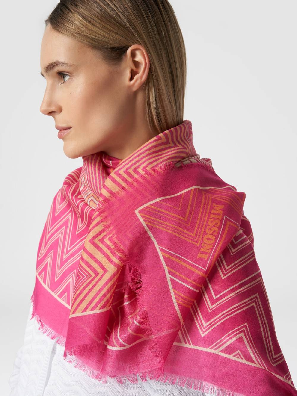 Missoni Scialle in modal e seta chevron Promozione temporanea