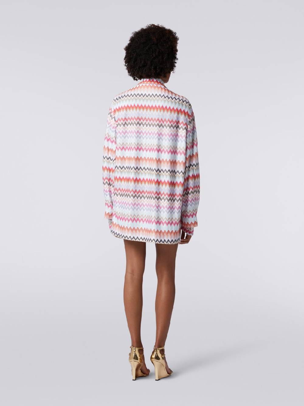 Missoni Blazer doppiopetto in cotone e viscosa stampa zig zag Fino al 55% di sconto
