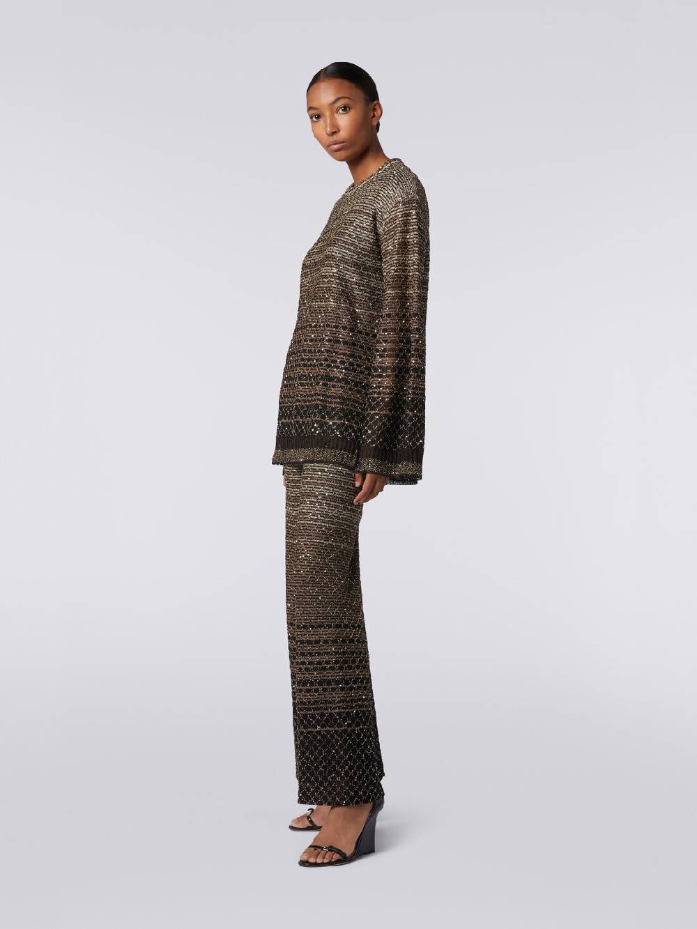 Missoni Pantaloni in maglia dégradé con paillettes Solo un giorno rimasto
