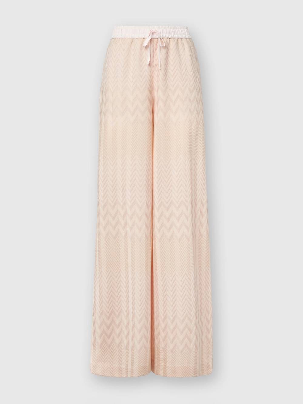 Missoni Pantaloni a palazzo in cotone e viscosa zig zag Super sconto