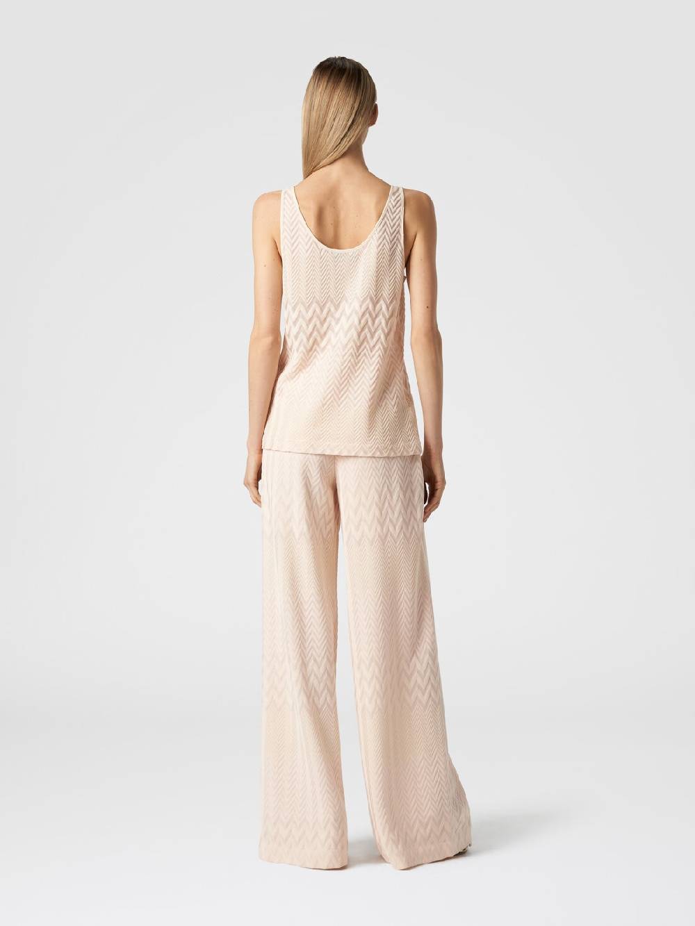 Missoni Pantaloni a palazzo in cotone e viscosa zig zag Super sconto