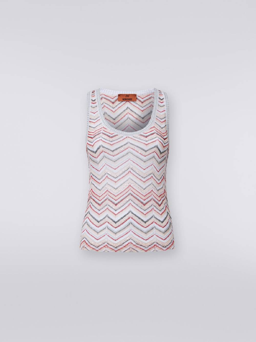 Missoni Canottiera in maglia zig zag con lurex e paillettes Trasporto libero internazionale